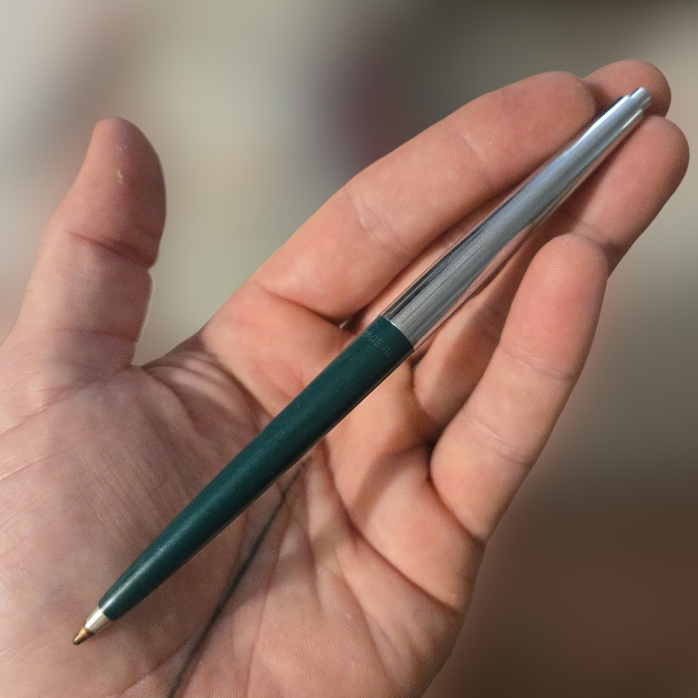 VTG 1990s Sheaffer Sentinel‎ Ballpoint Pen Hunter Green Chrome Cap "S" Logo USA